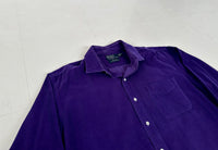90s Polo Ralph Lauren Corduroy L/S Shirt XL DeepPurple