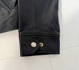 90s Polo Ralph Lauren Leather Double Breasted Riders Jacket XL Black