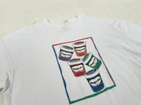 90s Haagen Dazs Icecream Cups T-shirt XL White