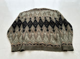 60s CAMPUS Diamond Mohair Cardigan XL Khaki