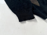 60s Diamond Mohair Cardigan M Black