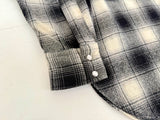 60s Pendleton Shadow Plaid Western Shirt L Black