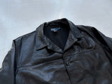 90s Polo Ralph Lauren Leather CarCoat XL Black