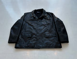 90s Polo Ralph Lauren Leather CarCoat XL Black
