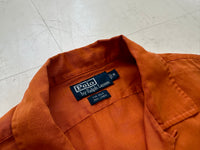 90s Polo Ralph Lauren Silk&Linen Loop Shirt M HermesOrange
