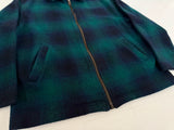 80s Eddie Bauer Shadow Plaid Wool Jacket L Green