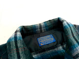 60s Pendleton Shadow Plaid Board Shirt XL Emerald
