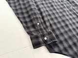 90s Polo Ralph Lauren BLAKE ShadowPlaid L/S Shirt XL Black&Gray