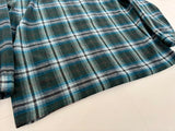 60s Pendleton Shadow Plaid Board Shirt XL Emerald