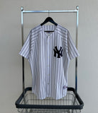 90s Majestic NY Yankees Jersey XL White Striped