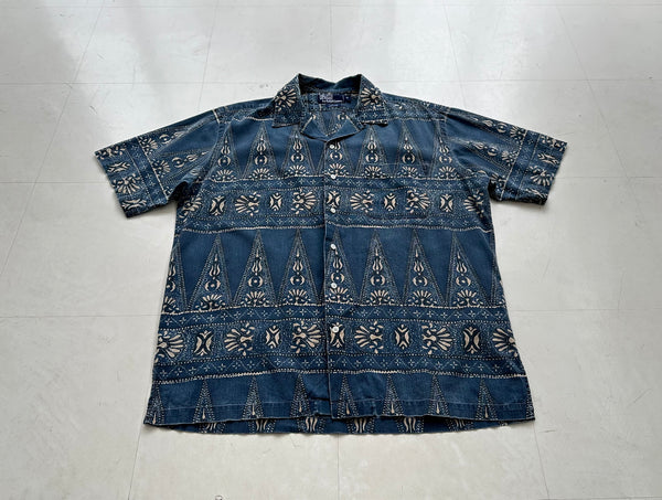 90s Polo Ralph Lauren CLAYTON Triangle Paisley Loop Shirt M