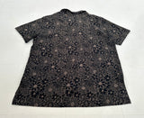 90s Polo Ralph Lauren Cotton&Linen Black Flower Polo Shirt XL