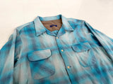 90s Pendleton Shadow Plaid Board Shirt L Turquoise