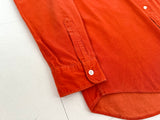 90s Polo Ralph Lauren Western Luxury Corduroy L/S Shirt M HermesOrange