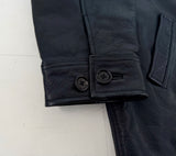 90s GAP Leather CarCoat XL Black