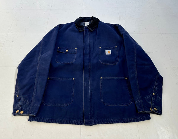80s Carhartt Michigan Chore Coat Blue