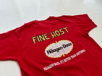 90s Haagen Dazs FINE HOST T shirt XL Red
