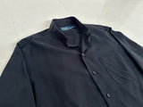 90s Polo Ralph Lauren Silk Cotton Linen L/S Shirt M Black