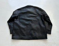90s Polo Ralph Lauren Leather CarCoat L Black