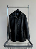 90s Polo Ralph Lauren Leather CarCoat M Black