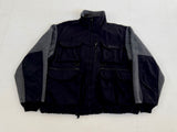 80s Eddie Bauer Fleece Fishing Jacket L Black