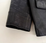 90s Polo Ralph Lauren Leather CarCoat XL Black