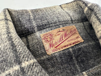 50s Merrill Woolens Shadow Plaid Wool Jacket Black&White