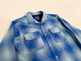 90s Pendleton Shadow Plaid Board Shirt M Blue