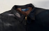 90s Polo Ralph Lauren Leather SwingTop jacket XXL Black