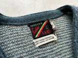 60s LARIO Argyle Mohair Cardigan M DustyBlue