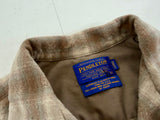 90s Pendleton Shadow Plaid Board Shirt M Brown&Ivory