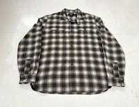 90s RRL Shadow Plaid Work Shirt L Mocha