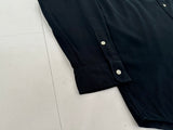 90s Polo Ralph Lauren MARLOWE Silk Cotton L/S Shirt XL Black