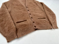 60s DRUMMOND Mohair Cardigan M MilkteaBrown