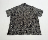 90s Polo Ralph Lauren CLAYTON Black Flower S/S Shirt XL