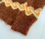50s FRUIT LOOM Mohair Cardigan M DeepBrown