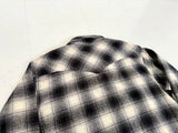 60s Pendleton Shadow Plaid Western Shirt L Black