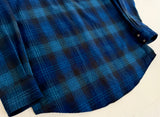 90s PENDLETON Shadow Plaid Western Shirt L Navy
