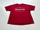 90s Haagen Dazs Logo T-shirt Burgundy