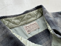 70s Pendleton Shadow Plaid Western Shirt L Gray