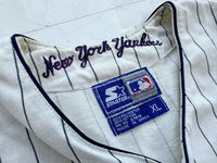 90s NY Yankees STARTER Striped Baseball Shirt XL