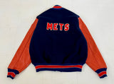 80s FELCO NY Mets Varsity Jacket L Navy Orange