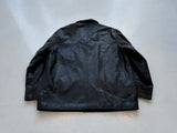 90s Polo Ralph Lauren Leather CarCoat XL Black