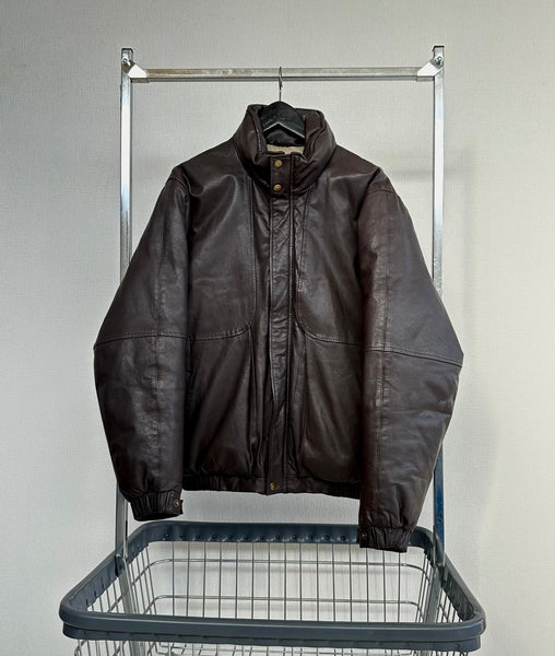80s Eddie Bauer Leather Puffer Jacket M – NO BURCANCY 80s Eddie Bauer Leather Puffer Jacket M – NO BURCANCY