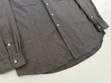 90s Polo Ralph Lauren BENFORD Houndstooth L/S Shirt M Black