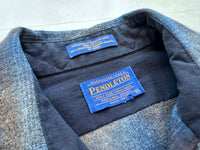 90s Pendleton ShadowPlaid Western Shirt M Blue