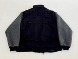80s Eddie Bauer Fleece Fishing Jacket L Black