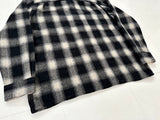 60s Woodchopper Shadow Plaid Loop Wool Shirt M Black&White