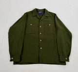 70s PENDLETON Plane Wool Loop Shirt M Olive