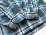 60s Pendleton ShadowPlaid Board Shirt XL Green